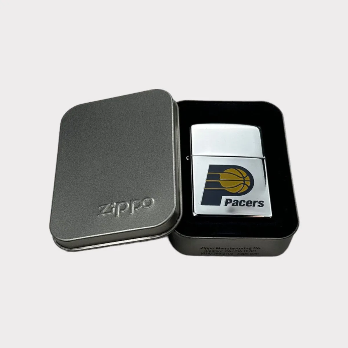 Vintage Deadstock Zippo Indiana Pacers NBA Lighter
